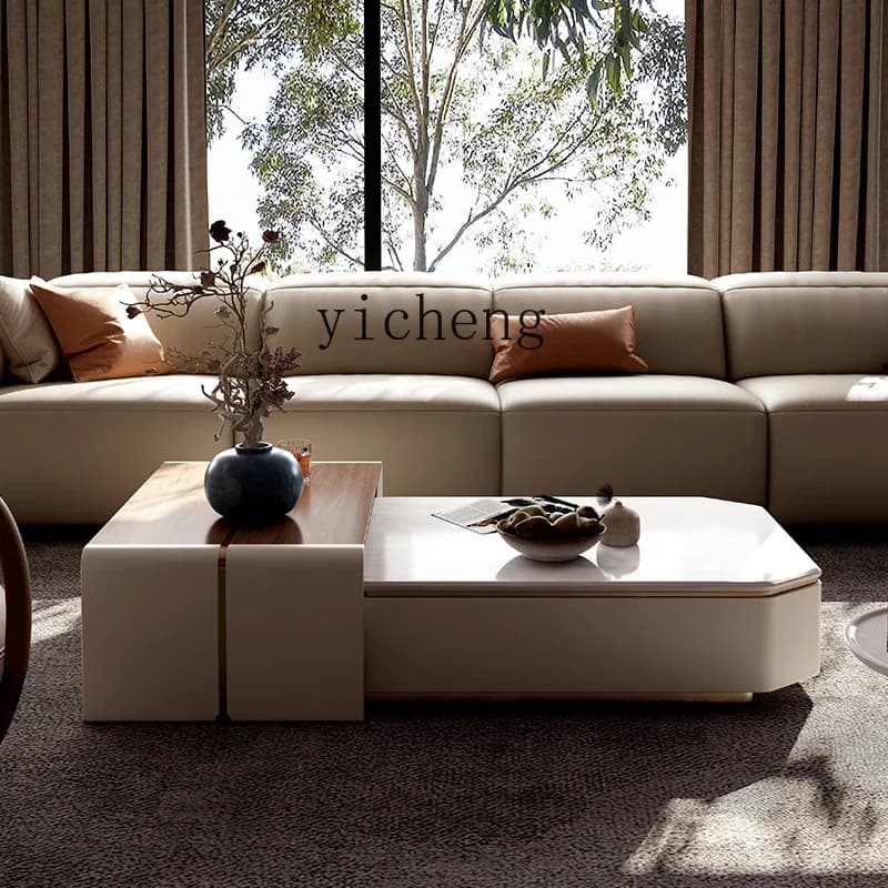 gz-3  light luxury Italian marble coffee table size combination living room high-end household coffee table