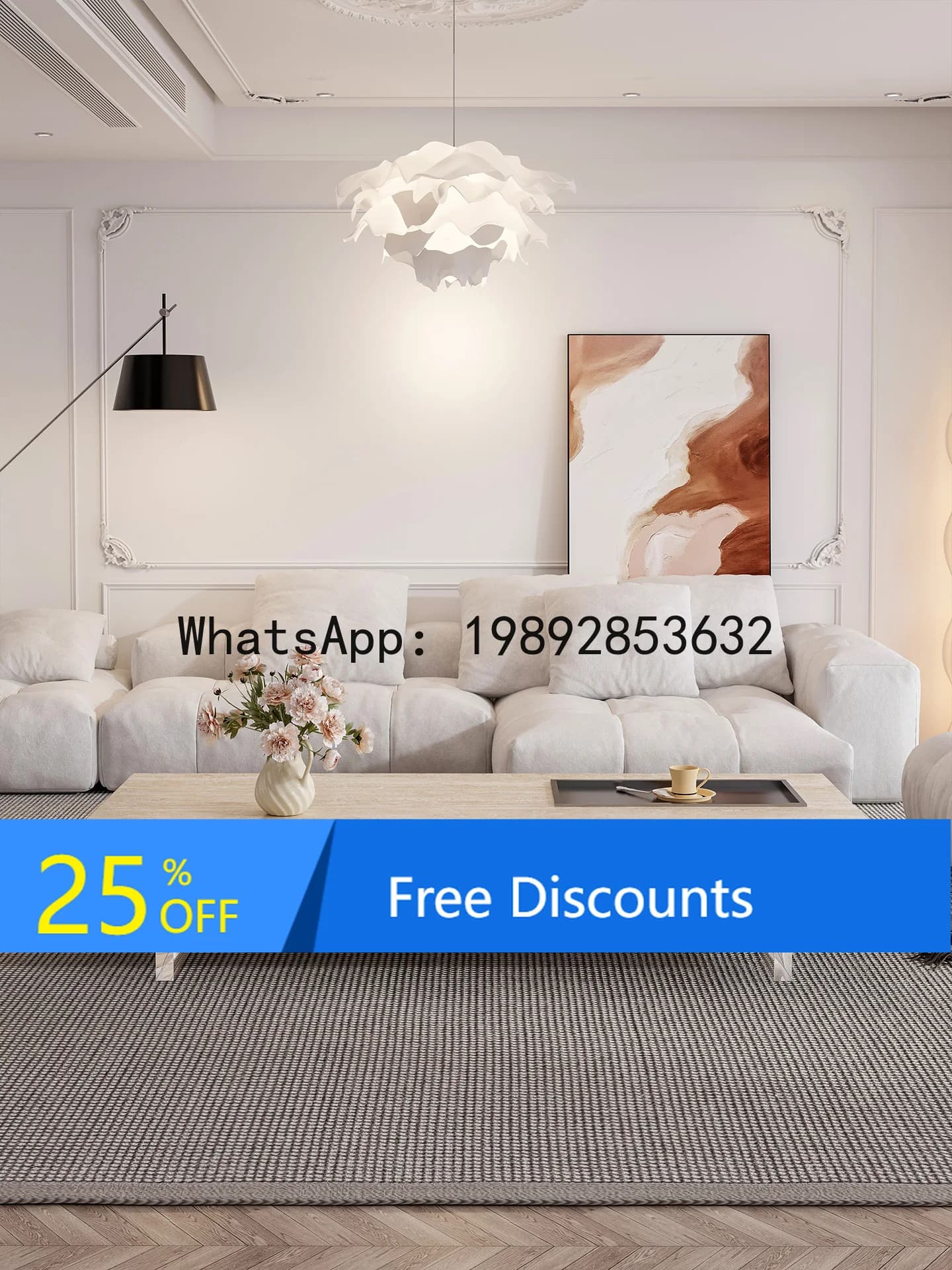 YFY Floating Rectangular Travertine Stone Coffee Table 2025 New Model Living Room Home Designer High-End Feel
