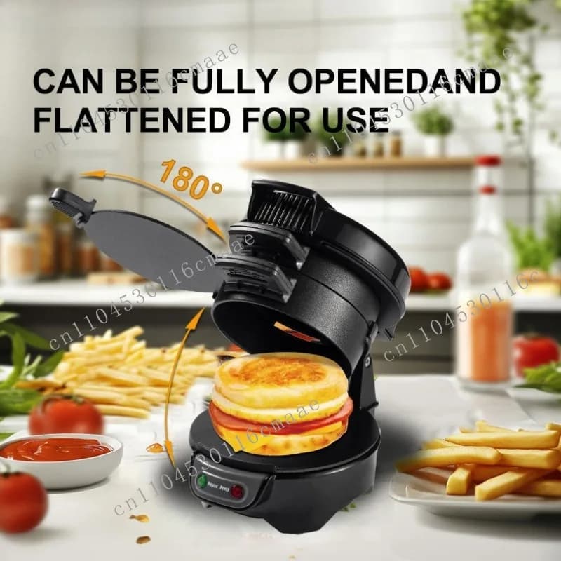 Household Sandwich Maker, Breakfast Maker, Omelette Toaster, Electric Cake Pan, Electric Burger Maker, Black Burger Maker