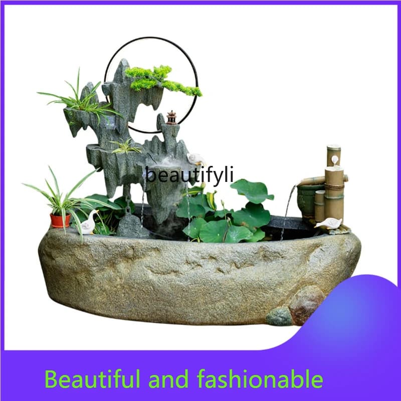 New Chinese Style Artificial Mountain and Fountain Decoration Pool Landscape Outdoor Courtyard Landscape
