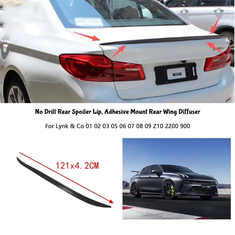For Lynk & Co 01 02 03 05 06 07 08 09 Z10 2200 900 Rear Wing Lip Car Rear Trunk Boot Lip Spoiler Wing