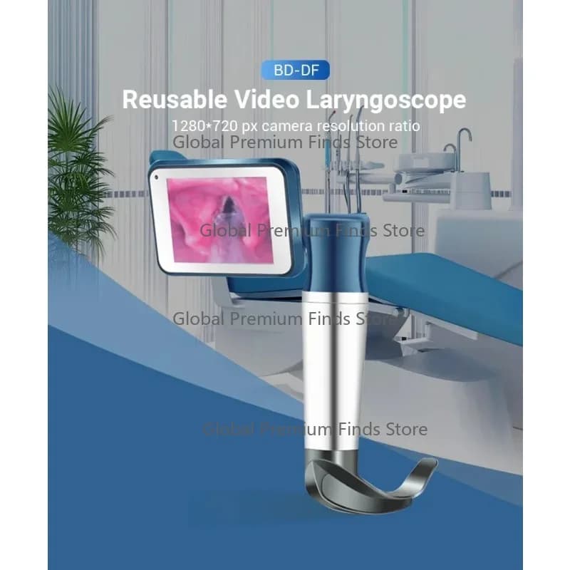 Handheld Video Laryngoscope Kit – 6 Reusable Blades for All Ages