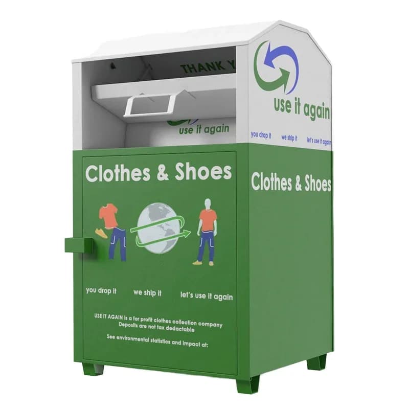 Standing Outdoor Donation Box Shoe Book Recycling Box Second-hand Clothing Donation Box