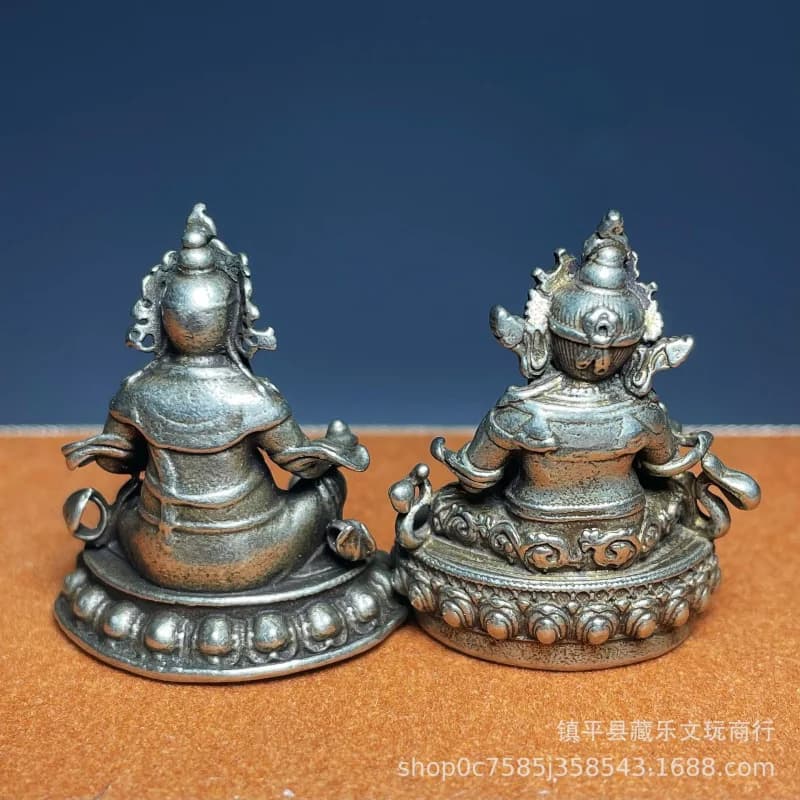 Pure , antique-style copper , decorative piece, pocket Buddha statue, exquisite small Budd