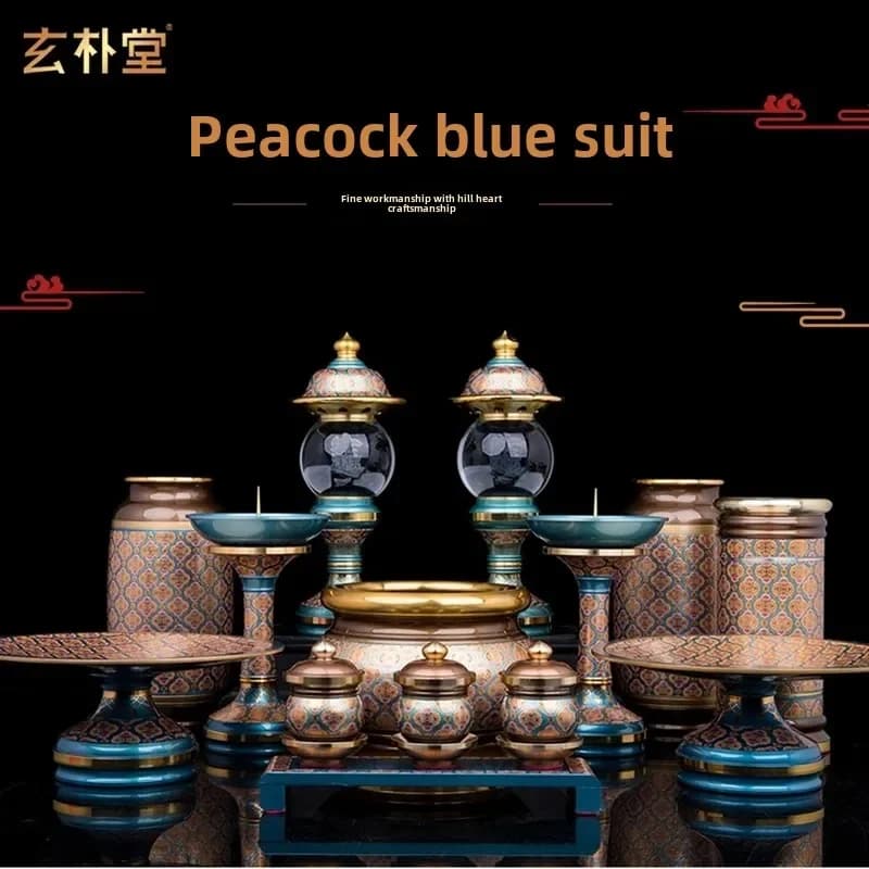 ZC Buddha supplies Daquan set Buddha incense burner household indoor water supply cup fruit plate vase
