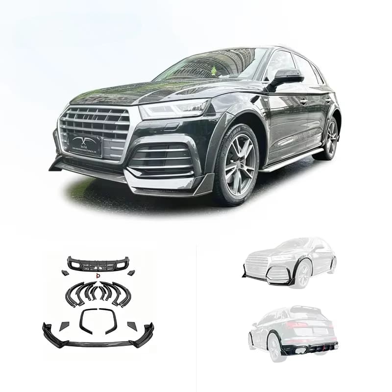 For Audi Q5 Upgrade Carbon Fiber Body Kit Car Bumpers Front Lip Rear Diffuser Front Splitter Wheel Arch Accessories 2018-2020