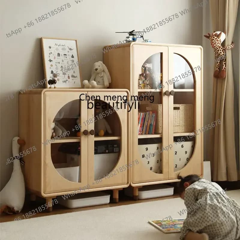 cn8350 LHY zq North American Hard Maple Children's Bookcase Solid Wood Storage Cabinet Toy Display Cabinet