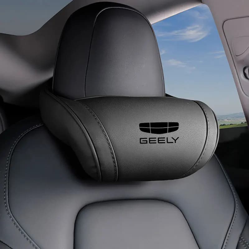 Leather Car Seat Headrest Memory Foam Comfort Neck Pillow For Geely Coolray Atlas Boyue NL3 Emgrand X7 EX7 SUV Auto Interior