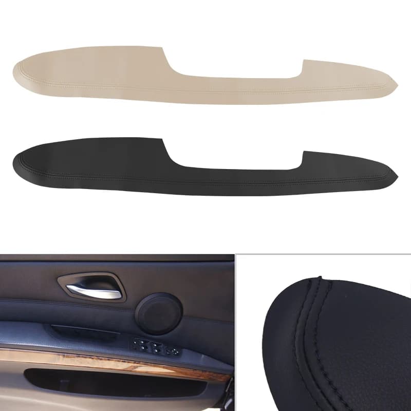 For BMW 3 Series E90 2005 2006 2007 2008 2009 2010 2011 Micro Leather Interior Driving Door Armrest Handle Panel Pull Trim Cover