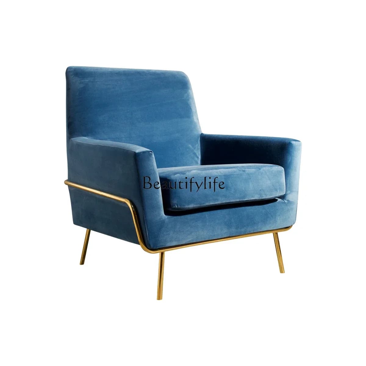 FGAmerican modern leisure living room single sofa chair light luxury simple fabric tiger chair