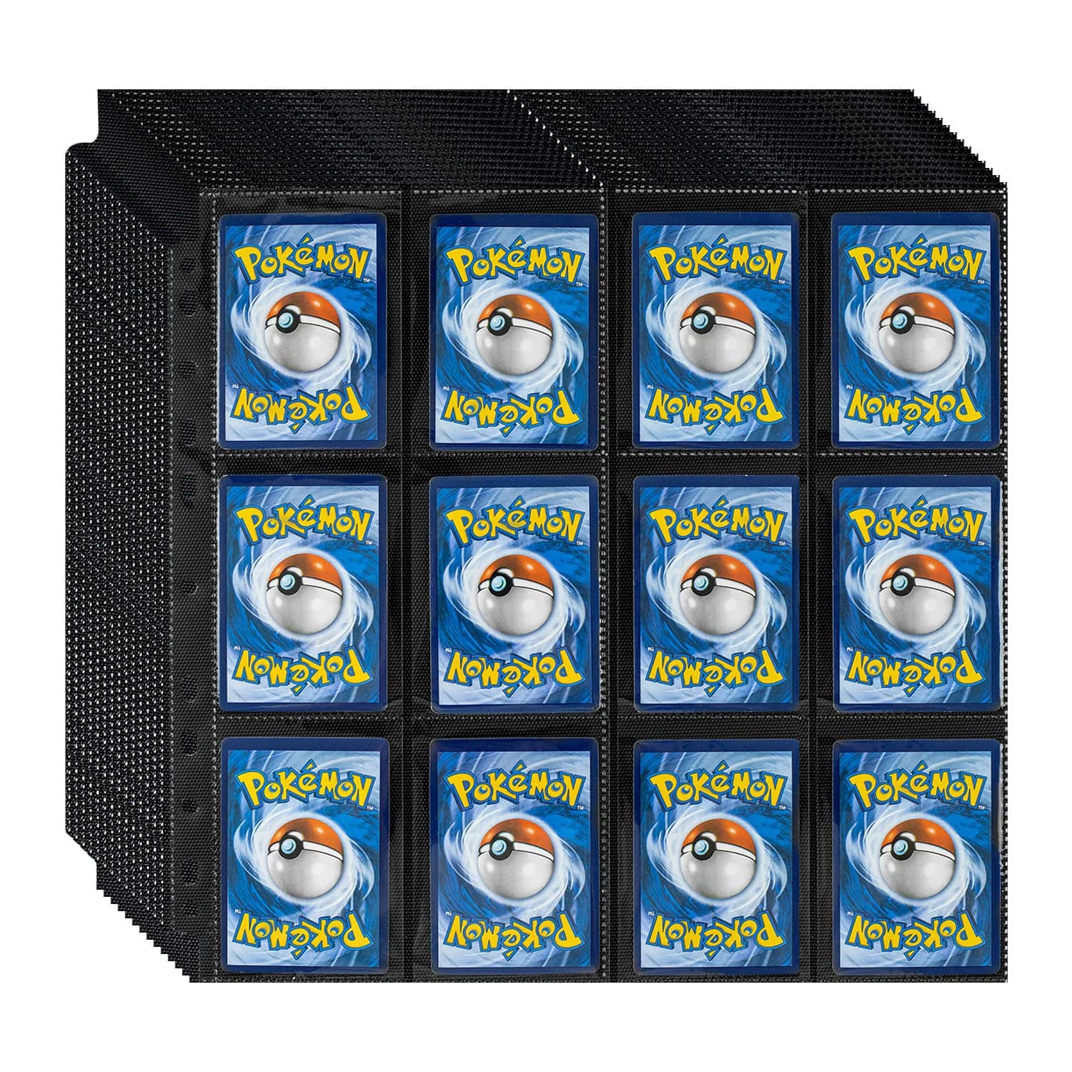 50/ 100pcs Sanseking Card Binder Pages 4/9/12 Pocket Top‑Loading Refill Sheets for Yu‑Gi‑Oh,PTCG,Pokemon,Sports Trading Cards