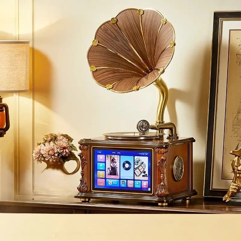 Karaoke phonograph retro wireless Karaoke big screen KTV jukebox vinyl record player
