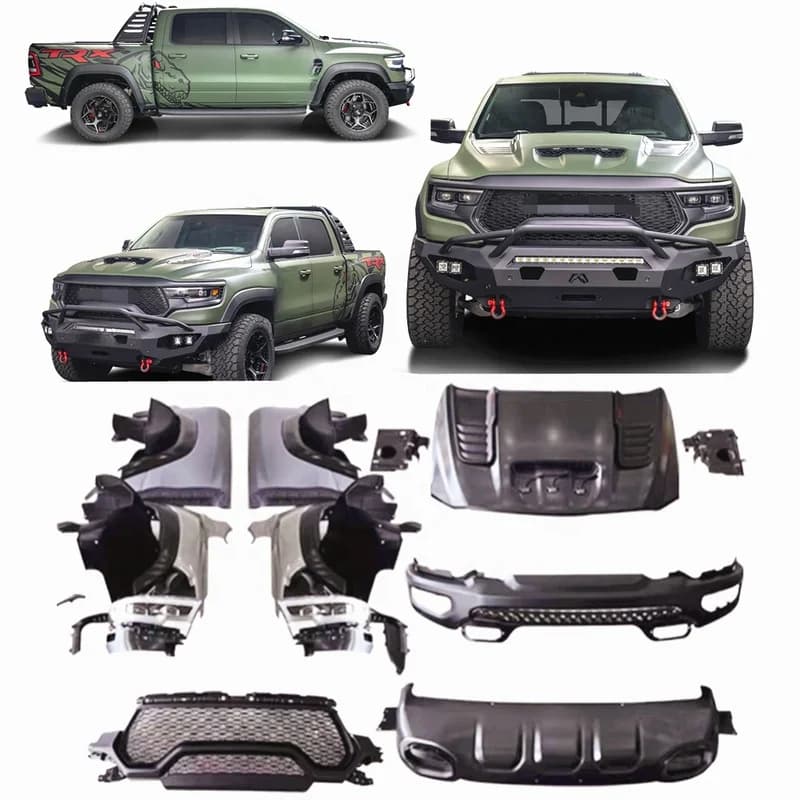 High Quality Conversion Upgrade Body Kit Fit for 2021 1500 Front Rear Bumper Modification Accessories