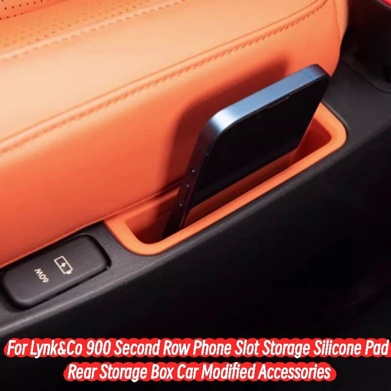 For Lynk&Co 900 Second Row Phone Slot Storage Silicone Pad Rear Storage Box Car Modified Accessories