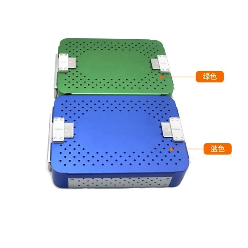 1pcs Lab Aluminum Alloy Disinfection Box with High Temperature and High Pressure Disinfection Tool 24x17.5x5.5cm s