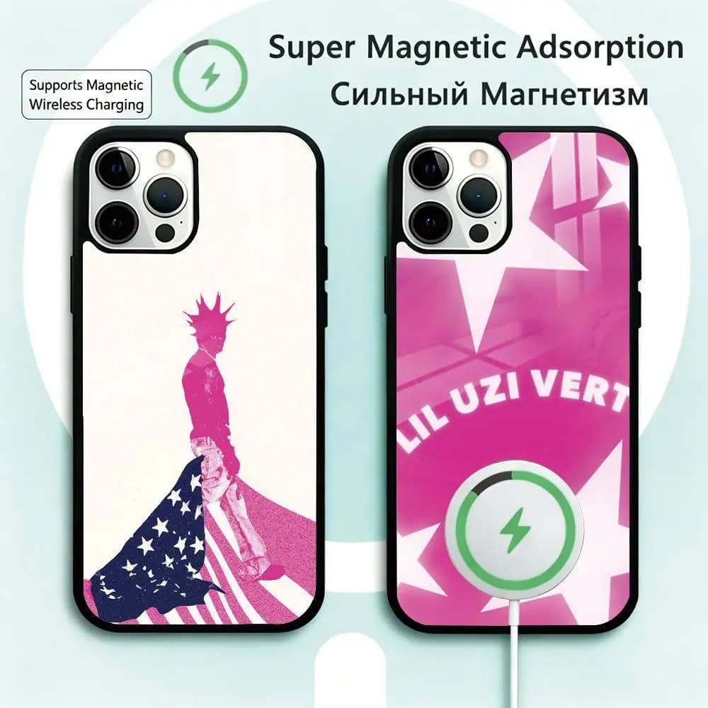 Rapper Lil Uzi V-Vert Phone Case For iPhone17,16,15,14,13,12,11 Plus,Pro Magnetic Supports Magnetic Wireless Charging