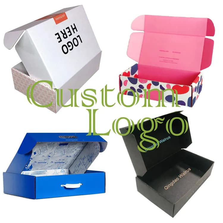 Carton Colis Customized Corrugated Mailer Boxes Die Cut Cardboard Shapes Ecommerce Packaging