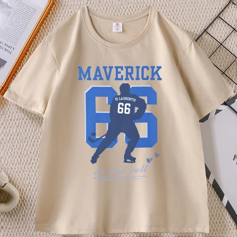 Maverick Off Campus T-Shirt Hockey Romance T Shirt Casual Round Neck Book Lover Tshirt Men Women Causal Cotton Printed Tshirt