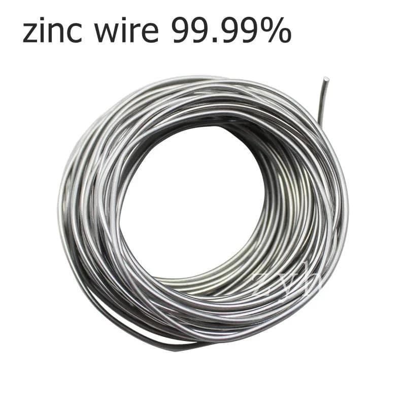 1Pcs 99.99% High Pure Zinc Wire Zn Wire Diameter 0.3-6mm Length 1m 2m 5m for Industry Lab DIY Metalworking
