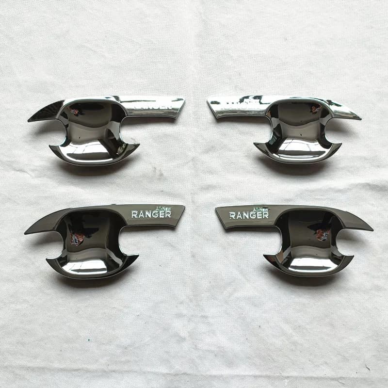 For Ford Ranger T6 Accessories 2011 2013 2016 2017 2018 2019 2020 2021 Door Handle Bowl Cover Trim Plastic Chrome Black
