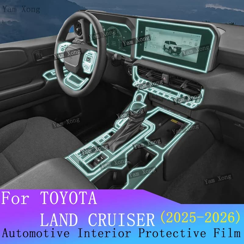 For TOYOTA LAND CRUISER 2025 2026 Full set interior Film Center Console TPU Transparent Cover navigation screen protective Film