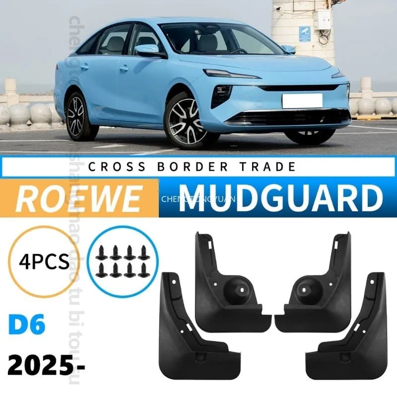 For Roewe D6 2025 Mudguards Fenders Black ABS Material Auto Tire For Protection Vehicle Exterior Styling Accessory