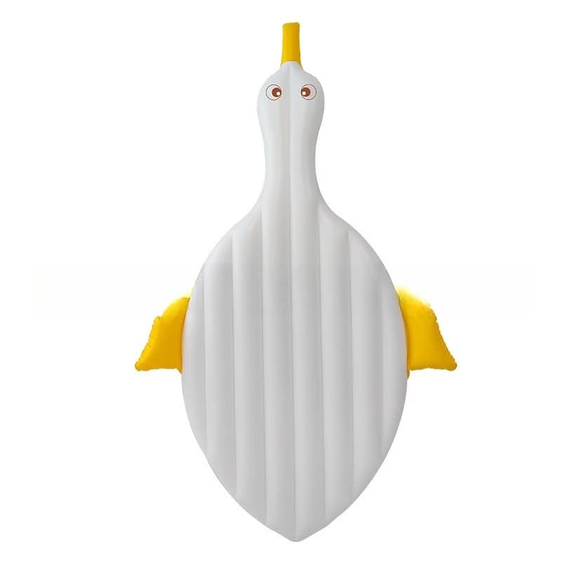 Duck inflatable floating row swimming ring foldable water inflatable bed inflatable lounge chair sunbathing floating mat