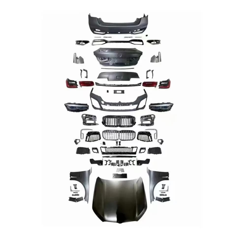STLF Car Accessories Body Kit for BMWs 7 Series F01 F02 to G11 G12 2020 with Front Bumper Rear Bumper Lamps Hood Fender Lamps