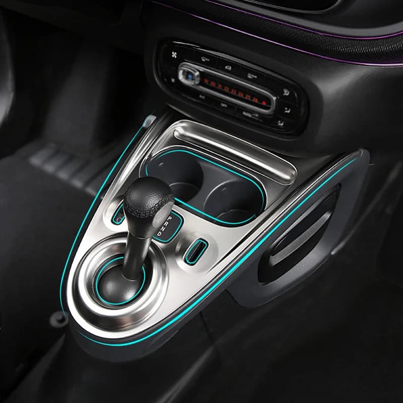 Car Central Control Panel Cover Gear Shift Box Trim Sticker Styling Accessories For Smart 453 Fortwo Forfour 2015-2020
