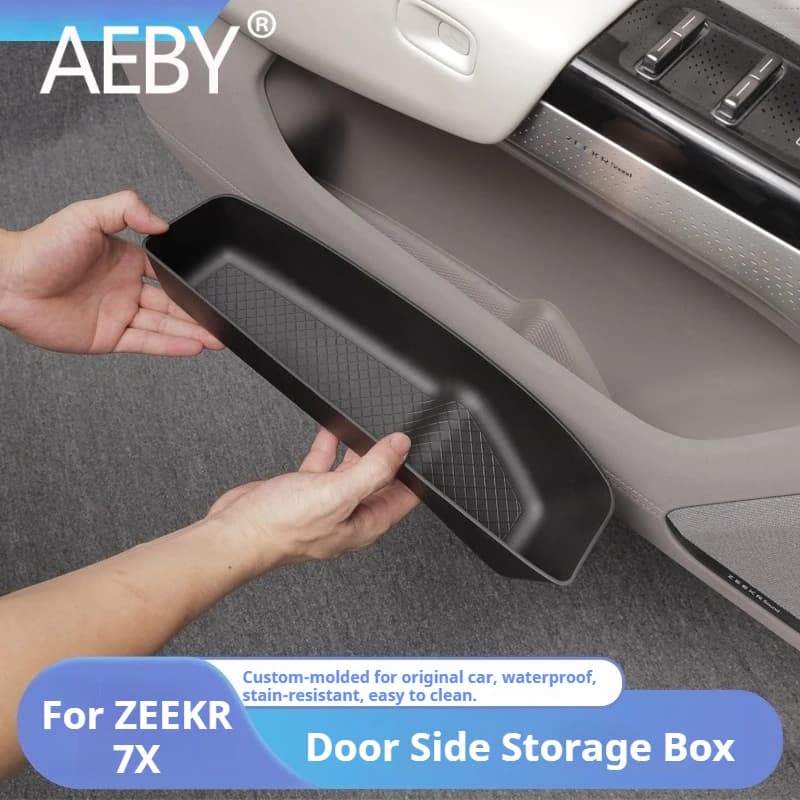 AEBY For ZEEKR 7X 2024 2025 Custom Fit Anti-Slip Door Storage Box Organizer Car Interior Accessories Waterproof Dustproof