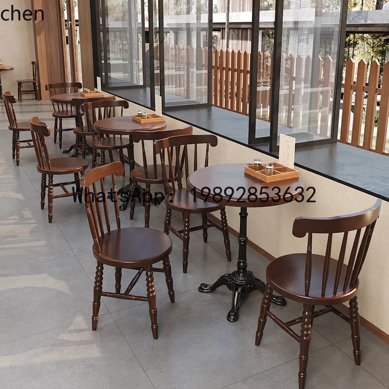 Western Restaurant Cafe Milk Tea Shop Booth Sofa Table and Chair Set