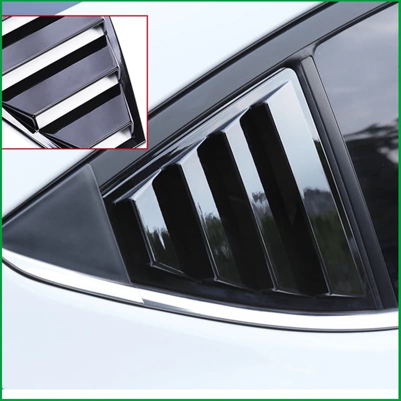 Car Styling For Hyundai Elantra 2016-2020 Rear Triangular Window Blind shades Louver Sill Vent Cover Trim Decorative Accessories