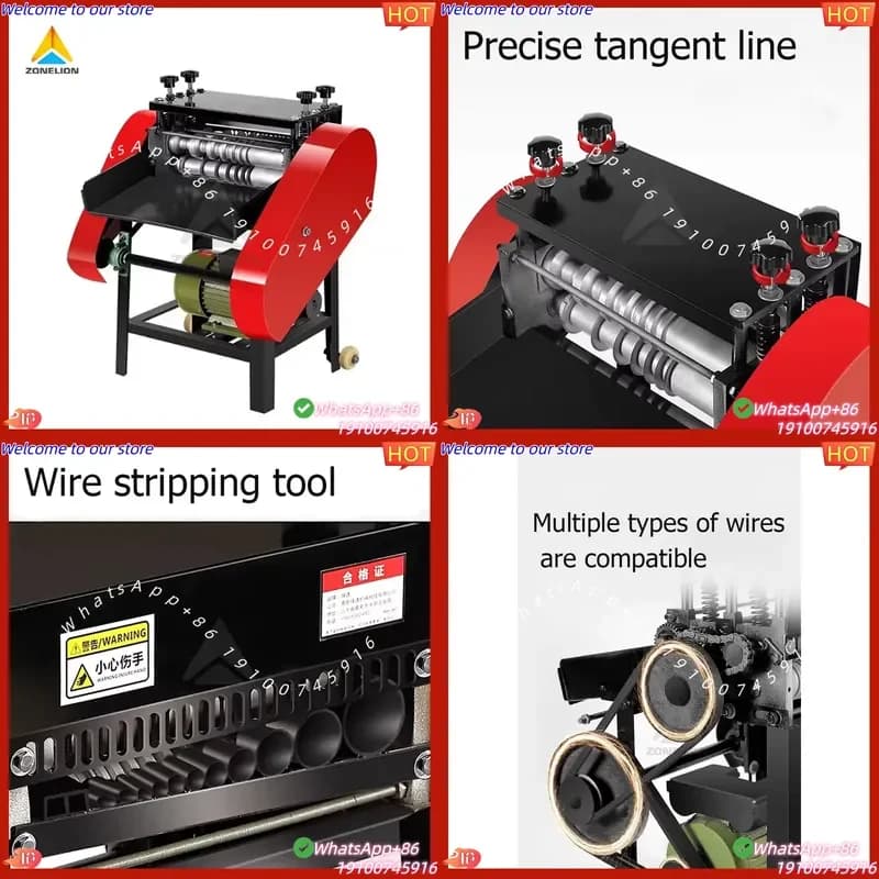 CE Certificate High Quality Wire Stripping Machine 70Mm Network Cable Stripper Tool Cable Recycling Machine