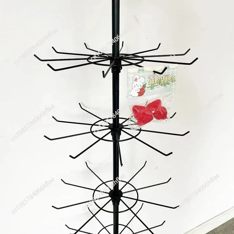 7 Tiers 70 Hooks Rotatable Rack Socks Hat Cap Display Stand Hanger Wig Scarve Bracelet Pendant Storage Holder Shelf Rack AA