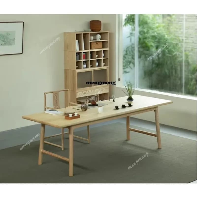 Lightweight luxury solid wood black walnut table and chair set new Chinese furniture