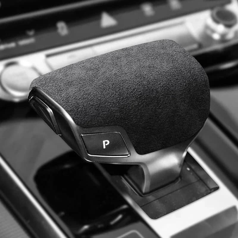 For Audi A8 D5 4n Q8 4m 2018 2019 Italian Super Suede Overlay Gear Knob Case Gears Protective Cover Decorative Shell Accessories