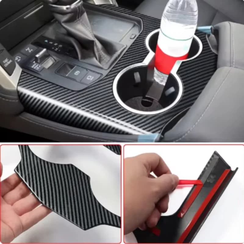 For Toyota Land Cruiser LC300 2023- 2024Center Console Water Cup Decoration Protective Interior Accessories Tuning