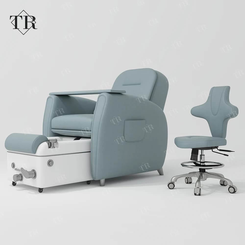 2026   Modern Design Leather Electric Massage Pedicure Chair Whirlpool Tub Adjustable Seat for Nail Salon Customization No
