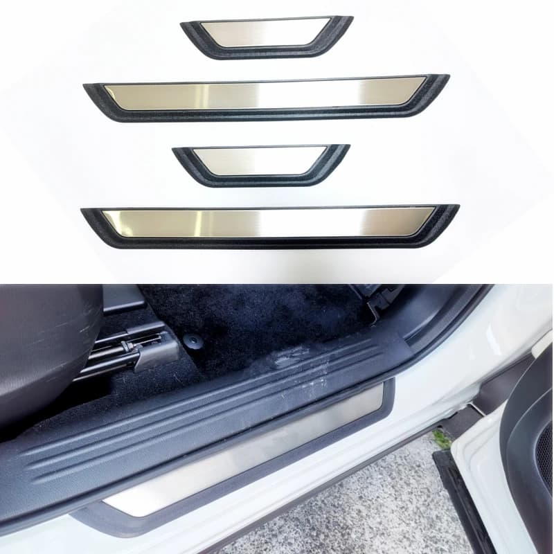 Car Accessories For Toyota C-HR CHR Corolla 2016-2021 2022 2023 2024 Door Sill Scuff Plate Trim Welcome Pedal Protector Stickers