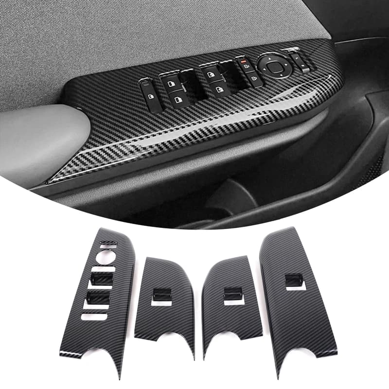 For Kia K4 2025 2026 Car Door Armrest Window Glass Lift Switch Button Trim Frame Decorate Cover Sticker Interior Accessories