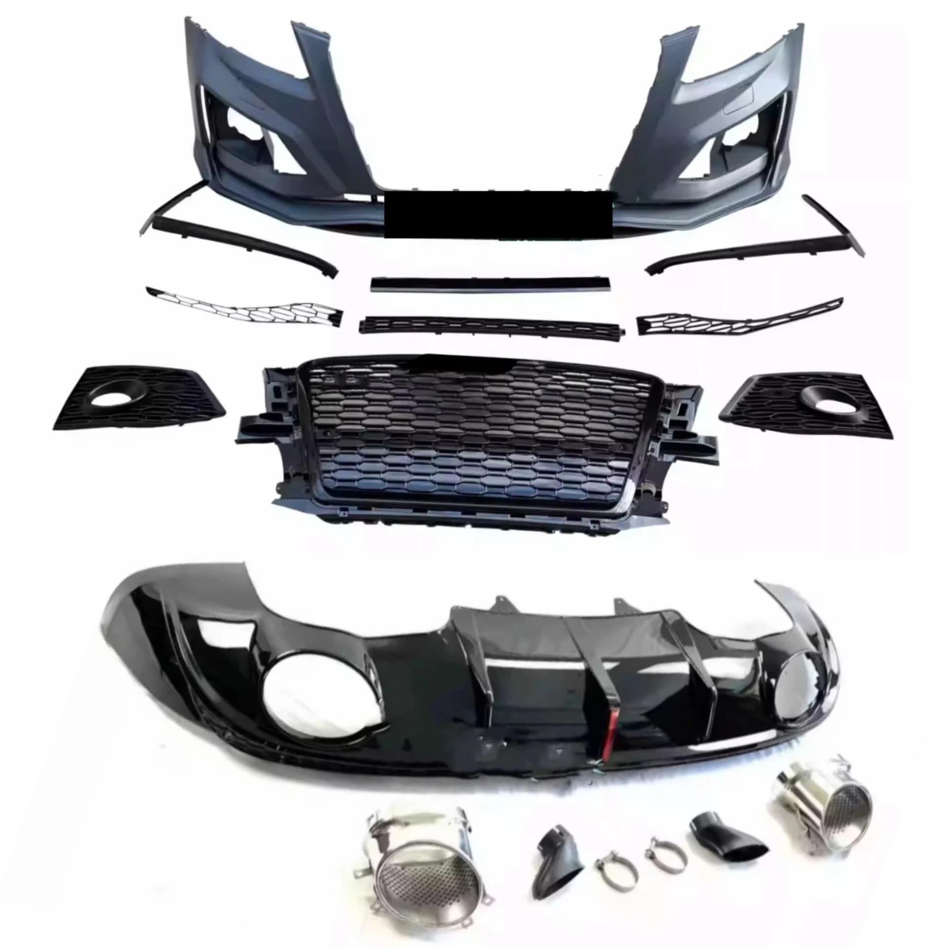 Car Q5 SQ5 B8 Front Bumper Body Kits Upgraded RSQ5 Style Bumper Body Parts Kit for  Q5 SQ5 8R 2008 2009 2010 2011 2012