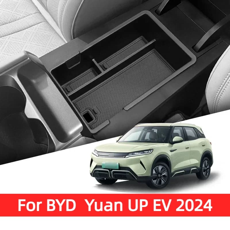 For BYD Yuan Pro Yuan UP EV 2024 Center Control Armrest Box Storage Box Interior Styling Modification Accessories