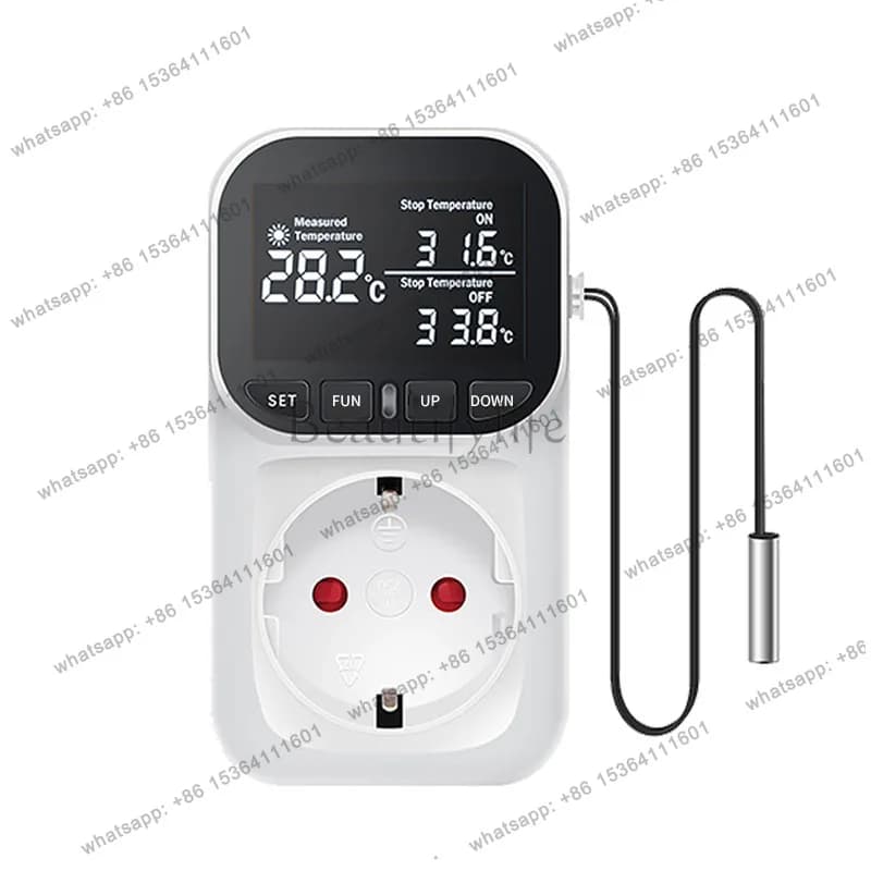 New backlit European temperature control socket Countdown temperature control switch controller