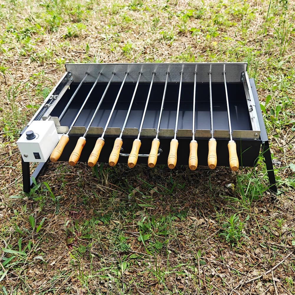Outdoor Picnic Lightweight Folding Table Top Rotisserie Cyprus Extendible Automatic Stainless Steel Charcoal Grills