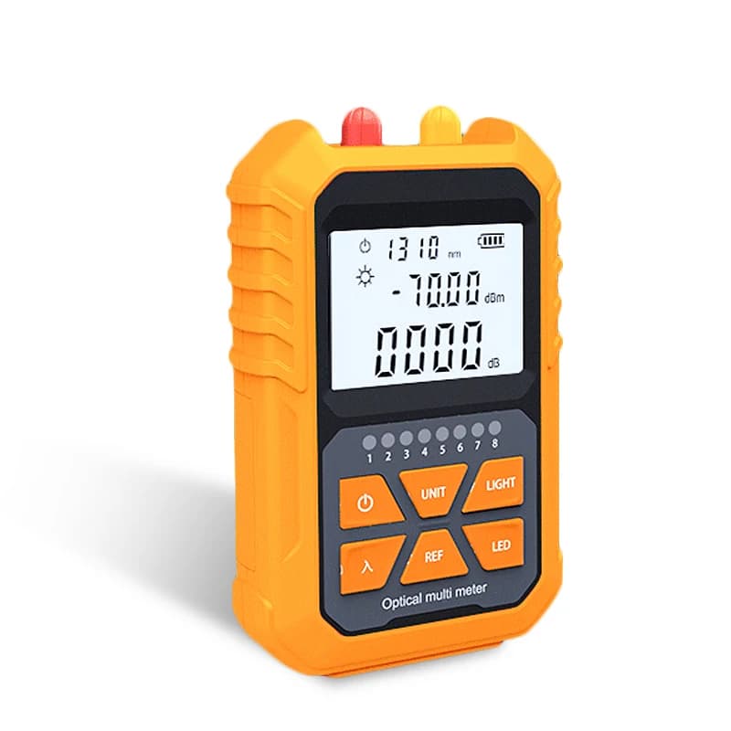 4 In 1 Mini Fiber Optic Equipment 30km Visual Fault Locator Vfl Network Cable Tester Multimeters Opm Optical Power Meter