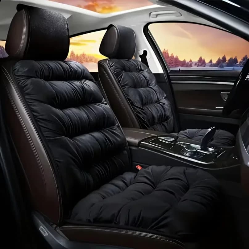 Fundas  Asiento  Coche Universales Cálidas y Acolchadas, Protector  Cojín  Asiento Anti-Suciedad para Otoño e Invierno,