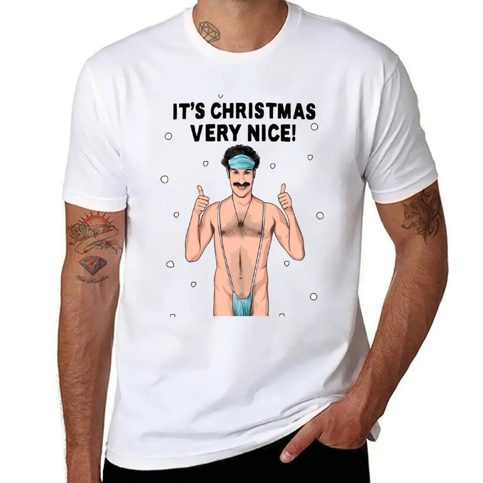 Borat Christmas Merch T-Shirt cotton t shirts high quality t shirts for man cotton soft T-Shirt