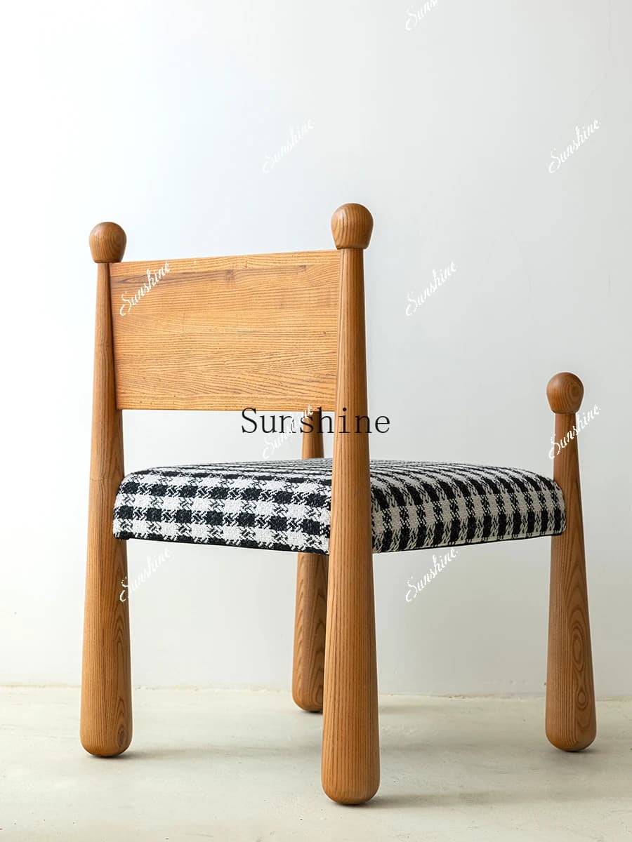 Tea Chair French Antique Solid Wood Dining Chair Household Backrest Armchair Yandi Furniture  FT