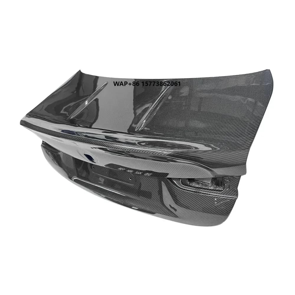 CSL Style Carbon Fiber Trunk Lid Cover for 4 Series G22 G82 M4 2019+ Car Replacement Rear Trunk Lid