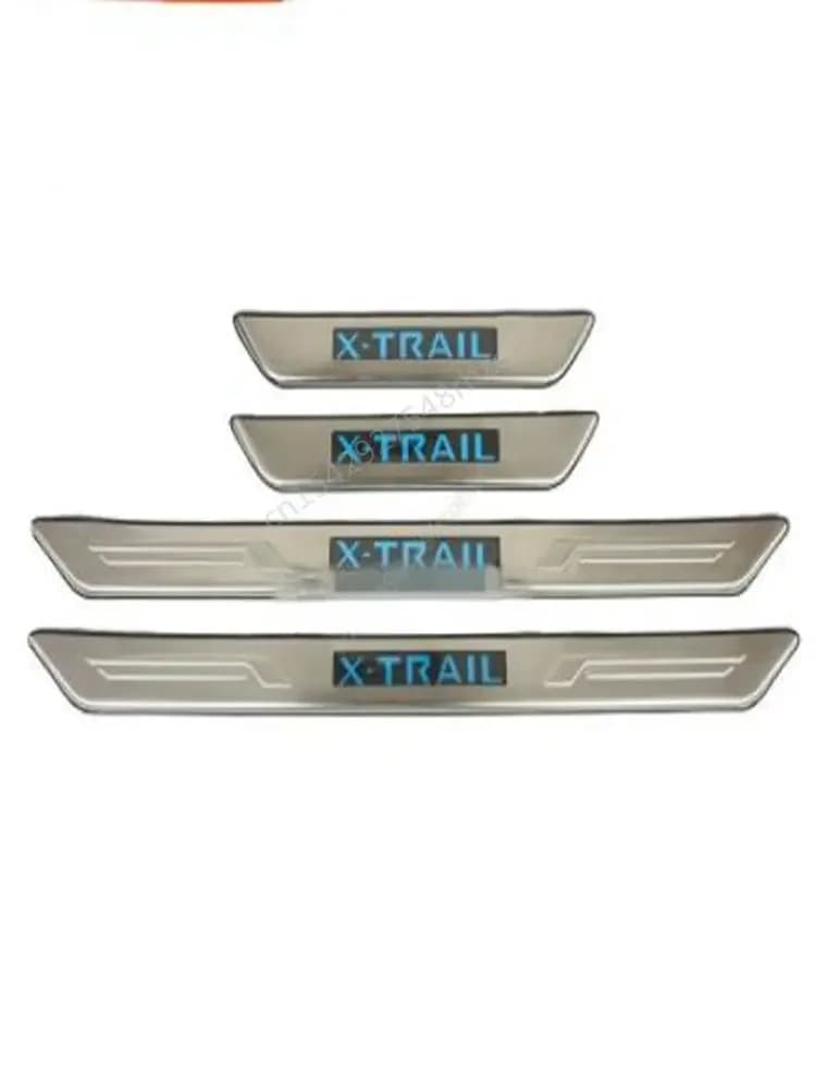 FOR Nissan X-TRAIL T31 2008-2012 Rogue with Blue LED High Quality Stainless Steel Scuff Plate/Door Sill